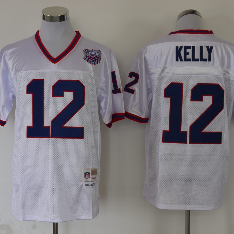 Men's Buffalo Bills Jim Kelly Mitchell & Ness White Legacy Jersey