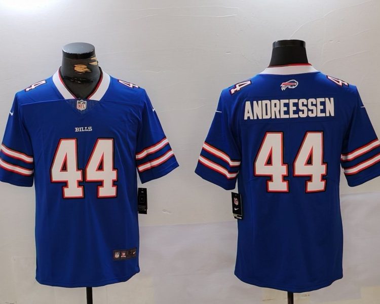 Men's Buffalo Bills Joe Andreessen #44 Royal Jersey