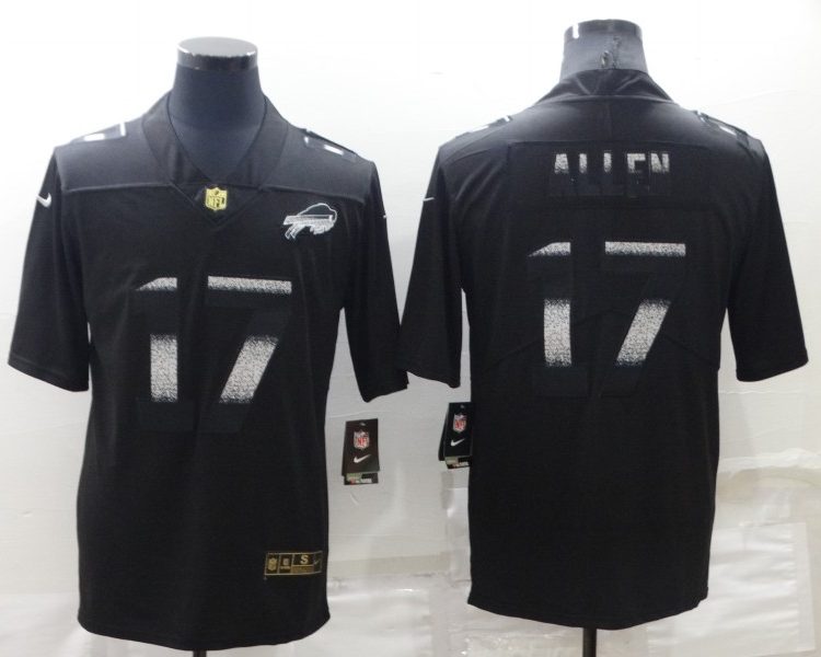 Men's Buffalo Bills Josh Allen #17 Black Alternate Jersey