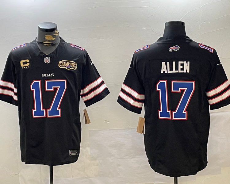 Men's Buffalo Bills Josh Allen #17 Black Vapor F.U.S.E. Limited Jersey