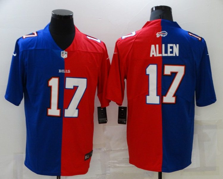 Men's Buffalo Bills Josh Allen #17 Blue/Red Jersey