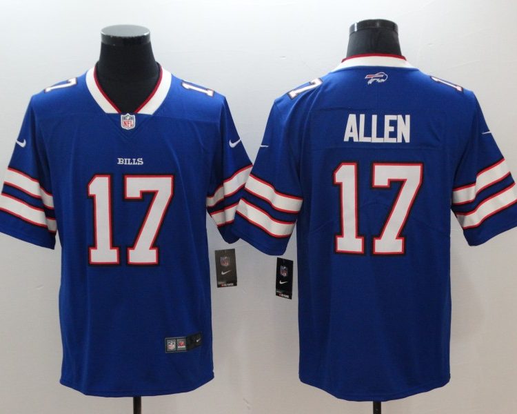 Men's Buffalo Bills Josh Allen #17 Blue Team Jersey