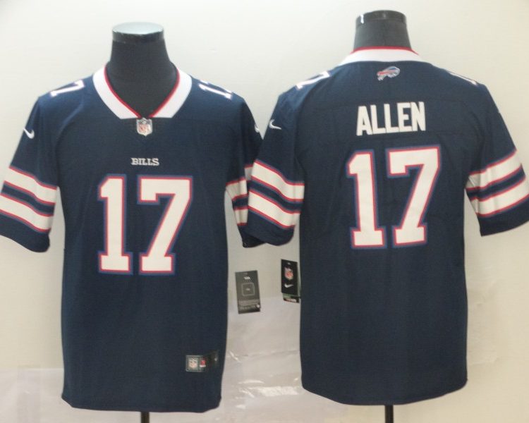 Men's Buffalo Bills Josh Allen #17 Navy Inverted Legend Jersey