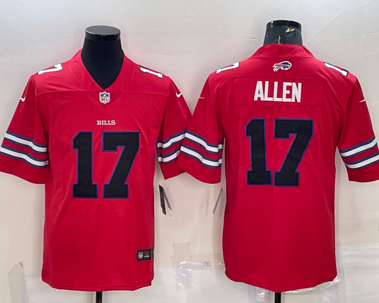 Men's Buffalo Bills Josh Allen #17 Red Jersey