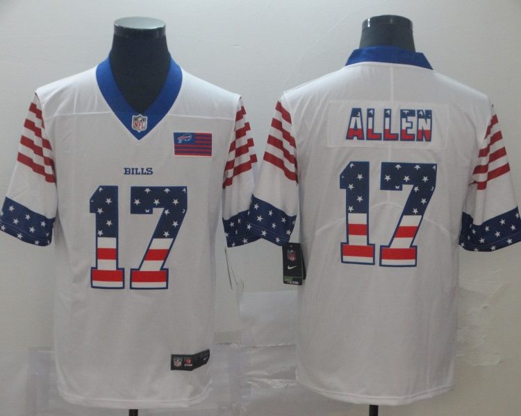 Men's Buffalo Bills Josh Allen #17 White Alternate Jersey