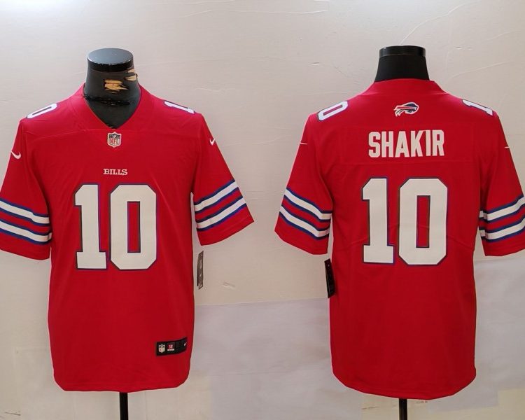 Men's Buffalo Bills Khalil Shakir #10 Red Jersey