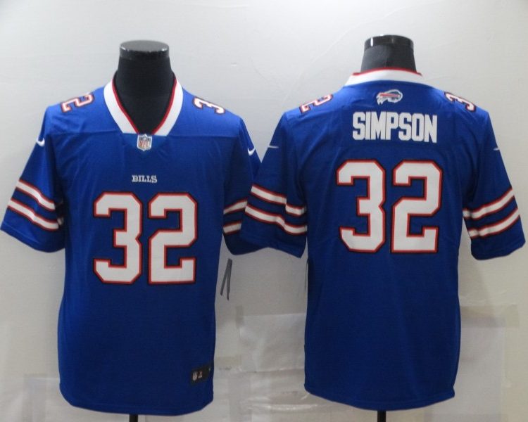 Men's Buffalo Bills O. J. Simpson #32 Blue Jersey