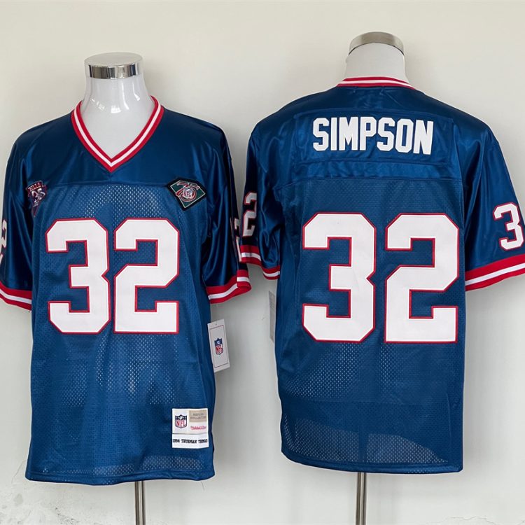 Men's Buffalo Bills OJ Simpson Mitchell & Ness Blue Legacy Jersey