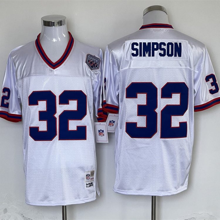 Men's Buffalo Bills OJ Simpson Mitchell & Ness White Legacy Jersey