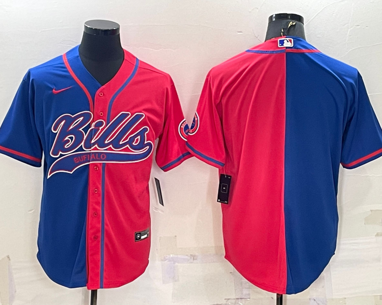 Men's Buffalo Bills Royal/Red Blank Jersey