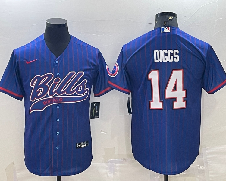 Men's Buffalo Bills Stefon Diggs #14 Royal Jersey Joint Edition