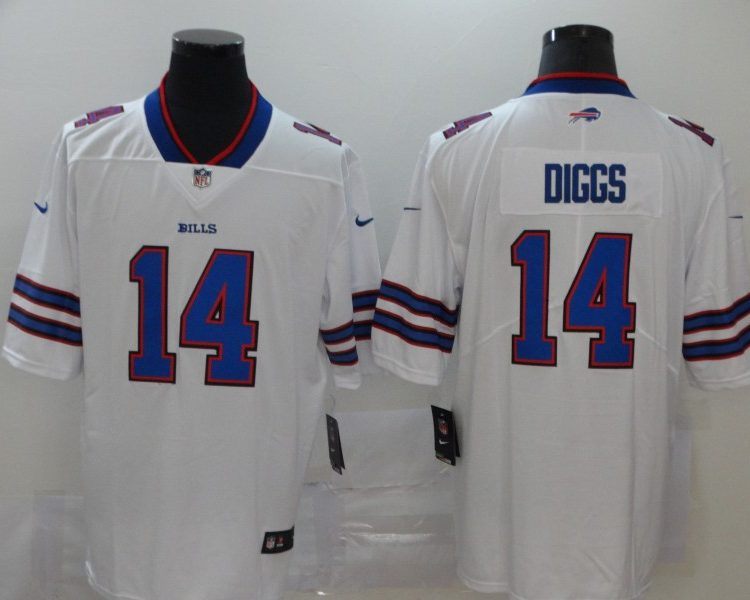 Men's Buffalo Bills Stefon Diggs #14 White Jersey
