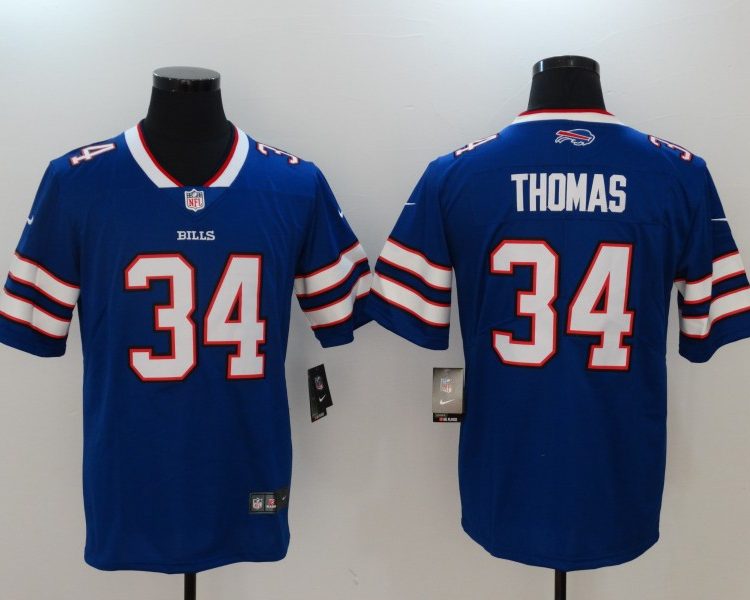 Men's Buffalo Bills Thurman Thomas #34 Blue Jersey