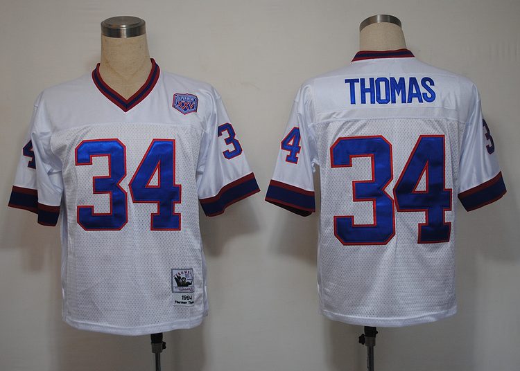 Men's Buffalo Bills Thurman Thomas Mitchell & Ness White Legacy Jersey