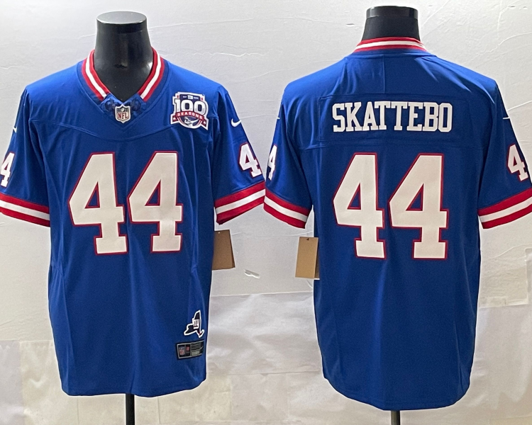 Men's New York Giants Cam Skattebo #44 Royal Team Jersey