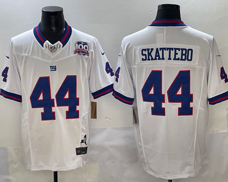 Men's New York Giants Cam Skattebo #44 White Jersey
