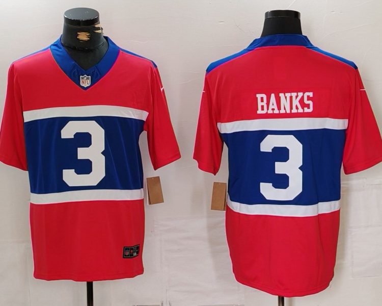 Men's New York Giants Deonte Banks #3 Century Red Alternate Jersey