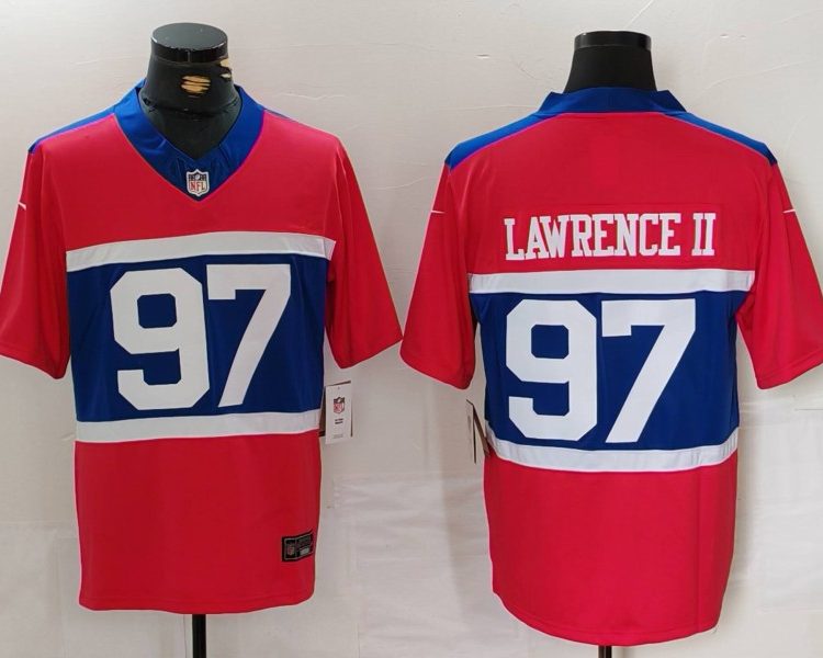 Men's New York Giants Dexter Lawrence II #97 Century Red Alternate Jersey