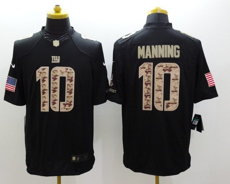 Men's New York Giants Eli Manning #10 Black Jersey