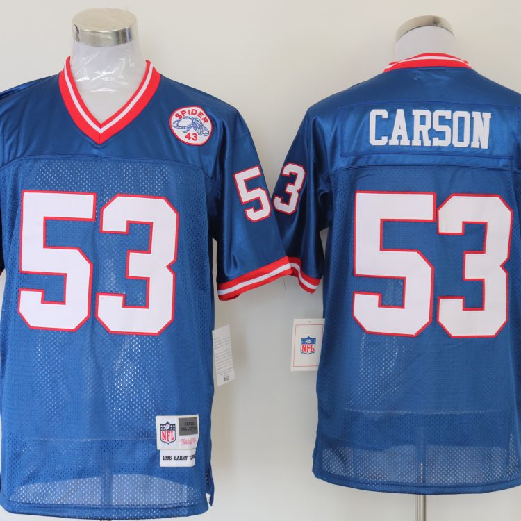 Men's New York Giants Harry Carson Mitchell & Ness Royal Legacy Jersey
