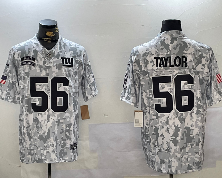 Men's New York Giants Lawrence Taylor #56 Arctic Camo 2024 Salute to Service Retired Limited Jersey