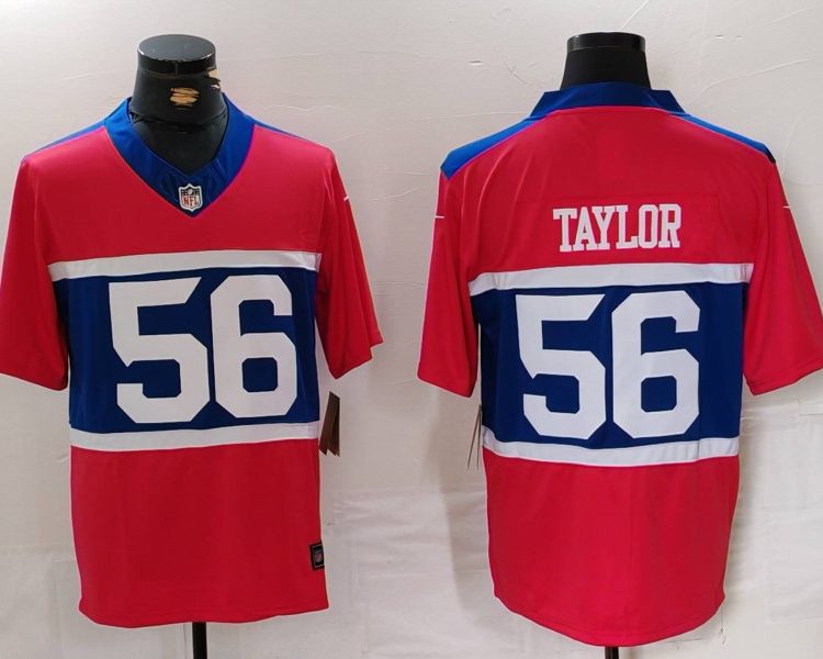 Men's New York Giants Lawrence Taylor #56 Century Red Alternate Jersey