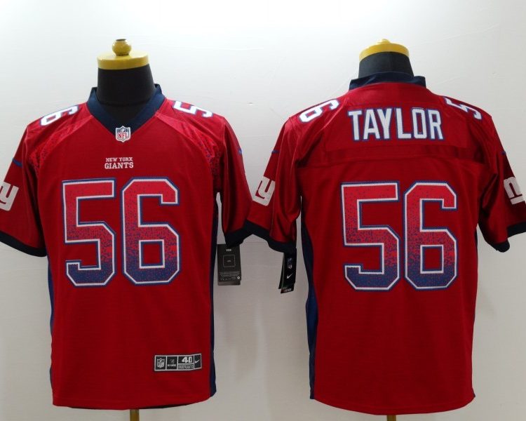 Men's New York Giants Lawrence Taylor #56 Red Jersey