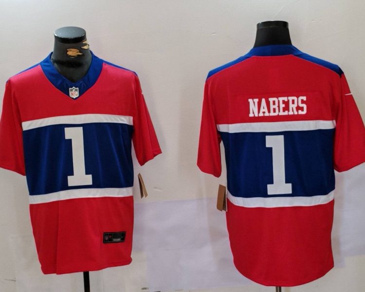 Men's New York Giants Malik Nabers #1 Century Red Alternate Jersey