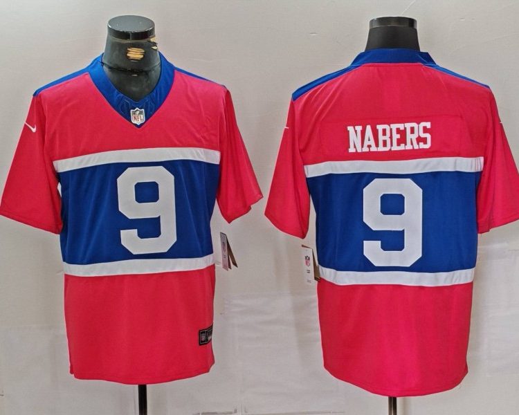 Men's New York Giants Malik Nabers #9 Century Red Alternate Jersey