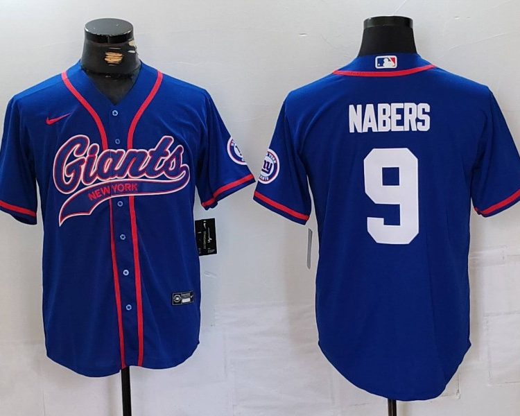 Men's New York Giants Malik Nabers #9 Royal Jersey
