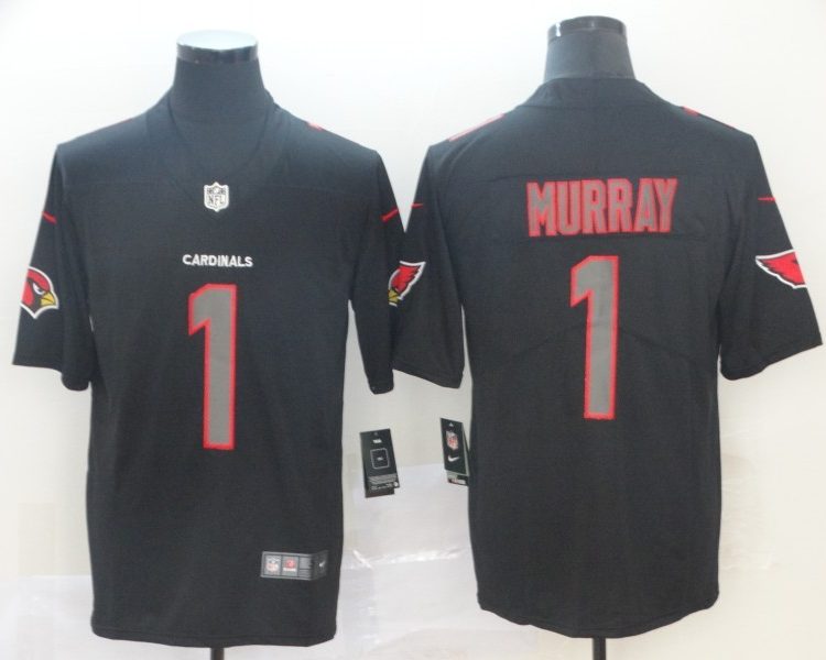 Men's Arizona Cardinals #1 Kyler Murray Black Team Jersey