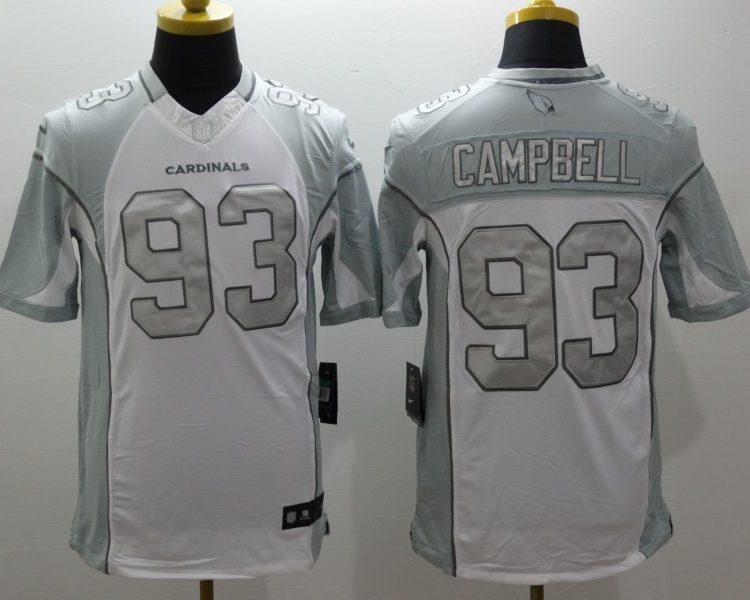 Men's Arizona Cardinals Calais Campbell #93 White Jersey