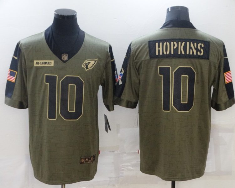 Men's Arizona Cardinals DeAndre Hopkins #10 Brown Jersey