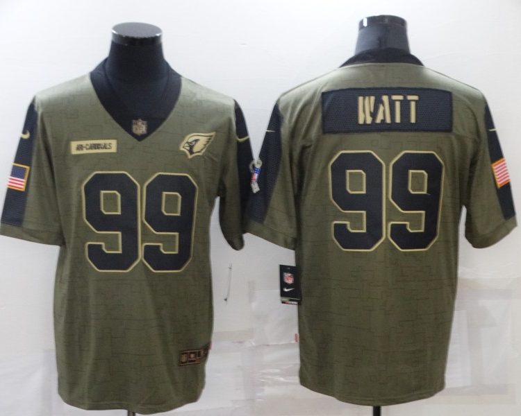 Men's Arizona Cardinals J.J. Watt #99 Brown Jersey