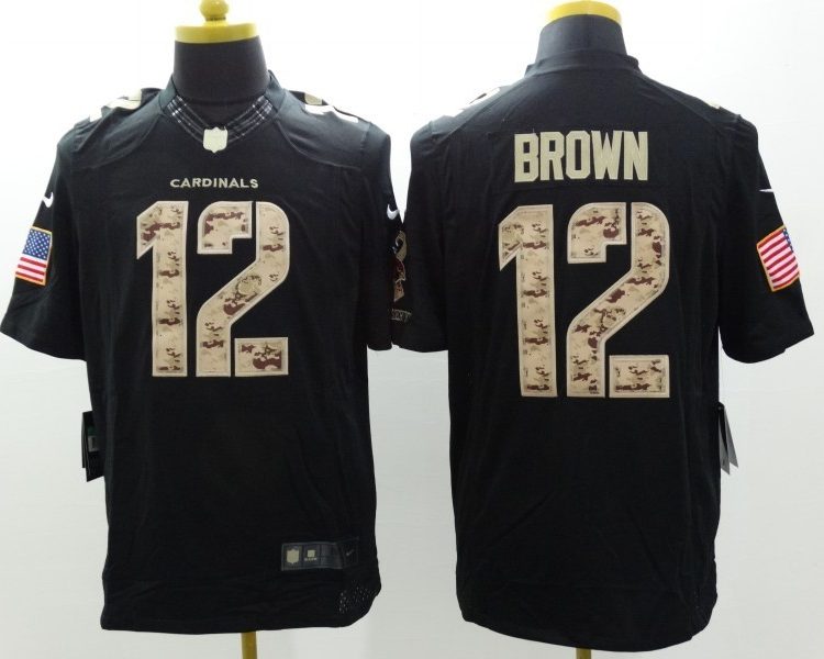 Men's Arizona Cardinals John Brown #12 Black Jersey