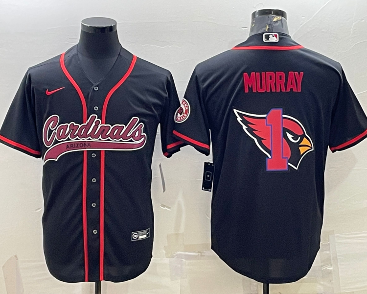 Men's Arizona Cardinals Kyler Murray #1 Black Jersey Joint Edition