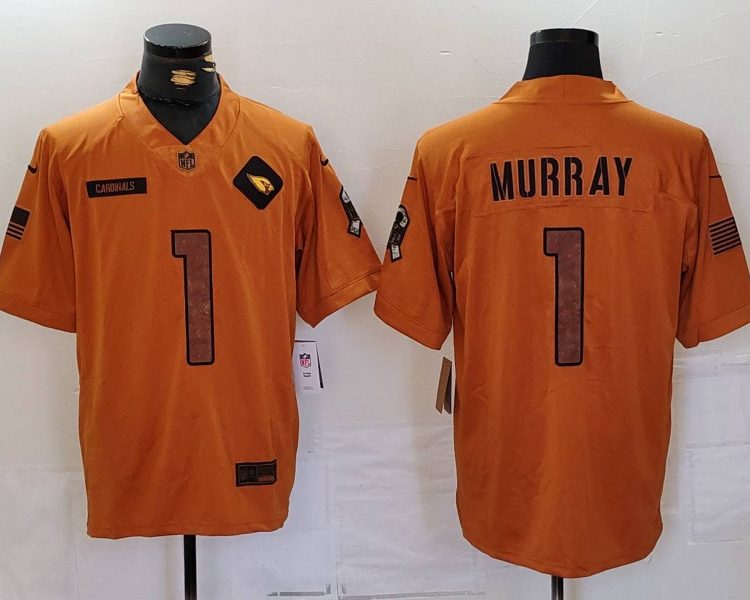 Men's Arizona Cardinals Kyler Murray #1 Brown 2023 Salute To Service Limited Jersey