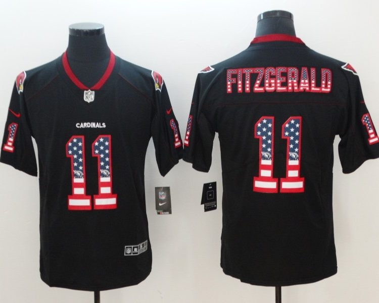 Men's Arizona Cardinals Larry Fitzgerald #11 Black Alternate Jersey