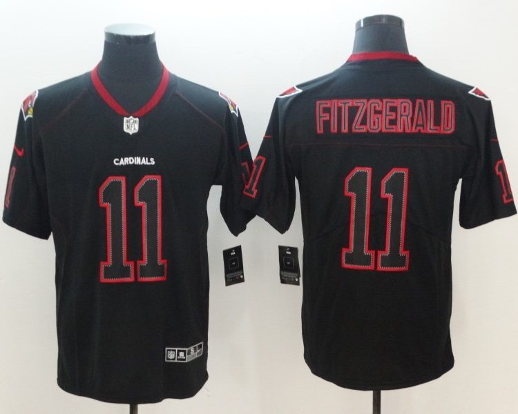 Men's Arizona Cardinals Larry Fitzgerald #11 Black Authentic Jersey