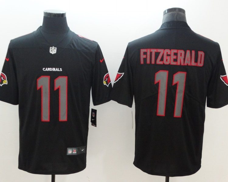 Men's Arizona Cardinals Larry Fitzgerald #11 Black Jersey