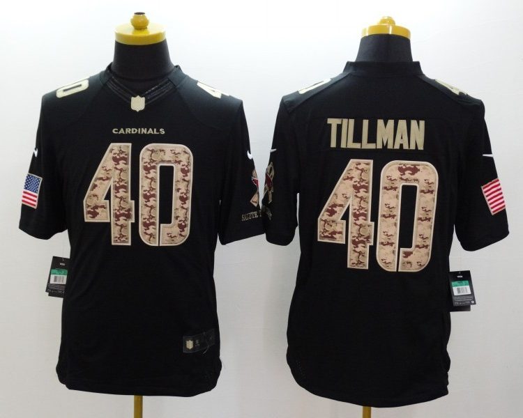 Men's Arizona Cardinals Pat Tillman #40 Black Authentic Jersey