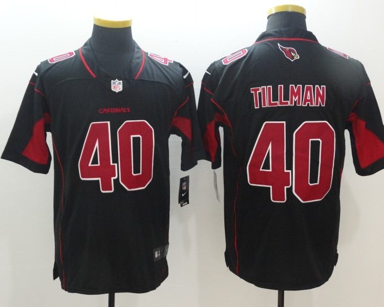 Men's Arizona Cardinals Pat Tillman #40 Black Jersey