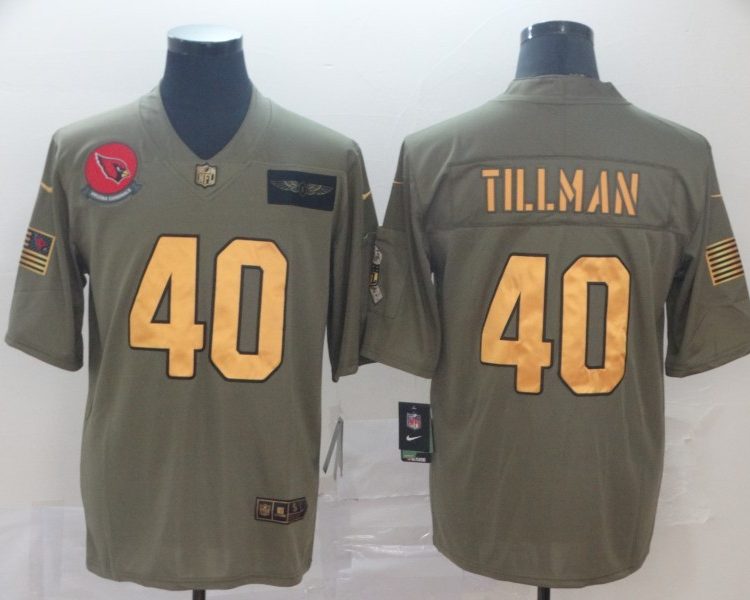 Men's Arizona Cardinals Pat Tillman #40 Brown Authentic Jersey