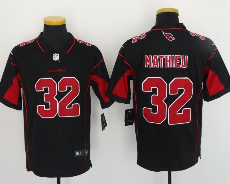 Men's Arizona Cardinals Tyrann Mathieu #32 Black Jersey