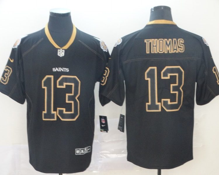 Men's New Orleans Saints #13 Michael Thomas Black Authentic Jersey