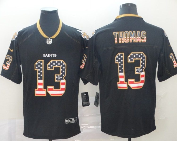 Men's New Orleans Saints #13 Michael Thomas Black Team Jersey