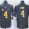 Men's New Orleans Saints #4 Derek Carr Black Jersey