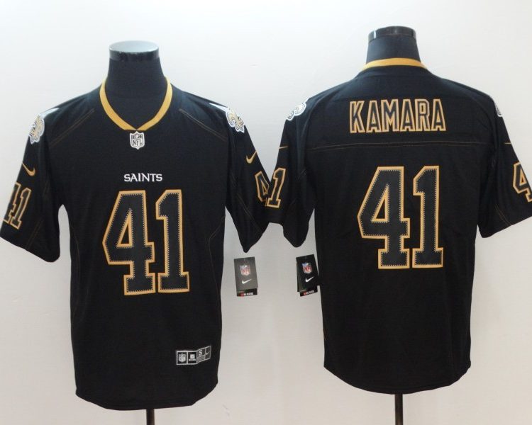 Men's New Orleans Saints #41 Alvin Kamara Black Team Jersey