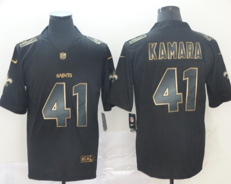 Men's New Orleans Saints Alvin Kamara #41 Black Alternate Jersey