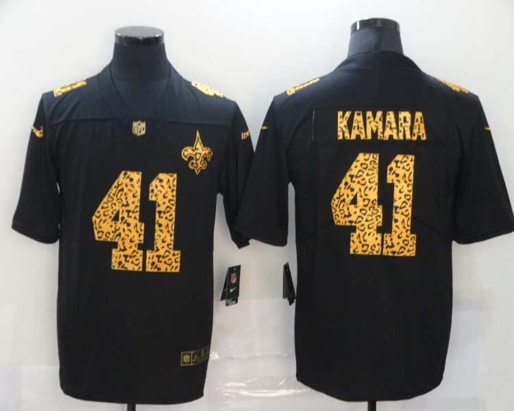 Men's New Orleans Saints Alvin Kamara #41 Black Jersey